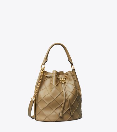 Tory Burch Large Fleming Soft Bucket Bag- Pebblestone