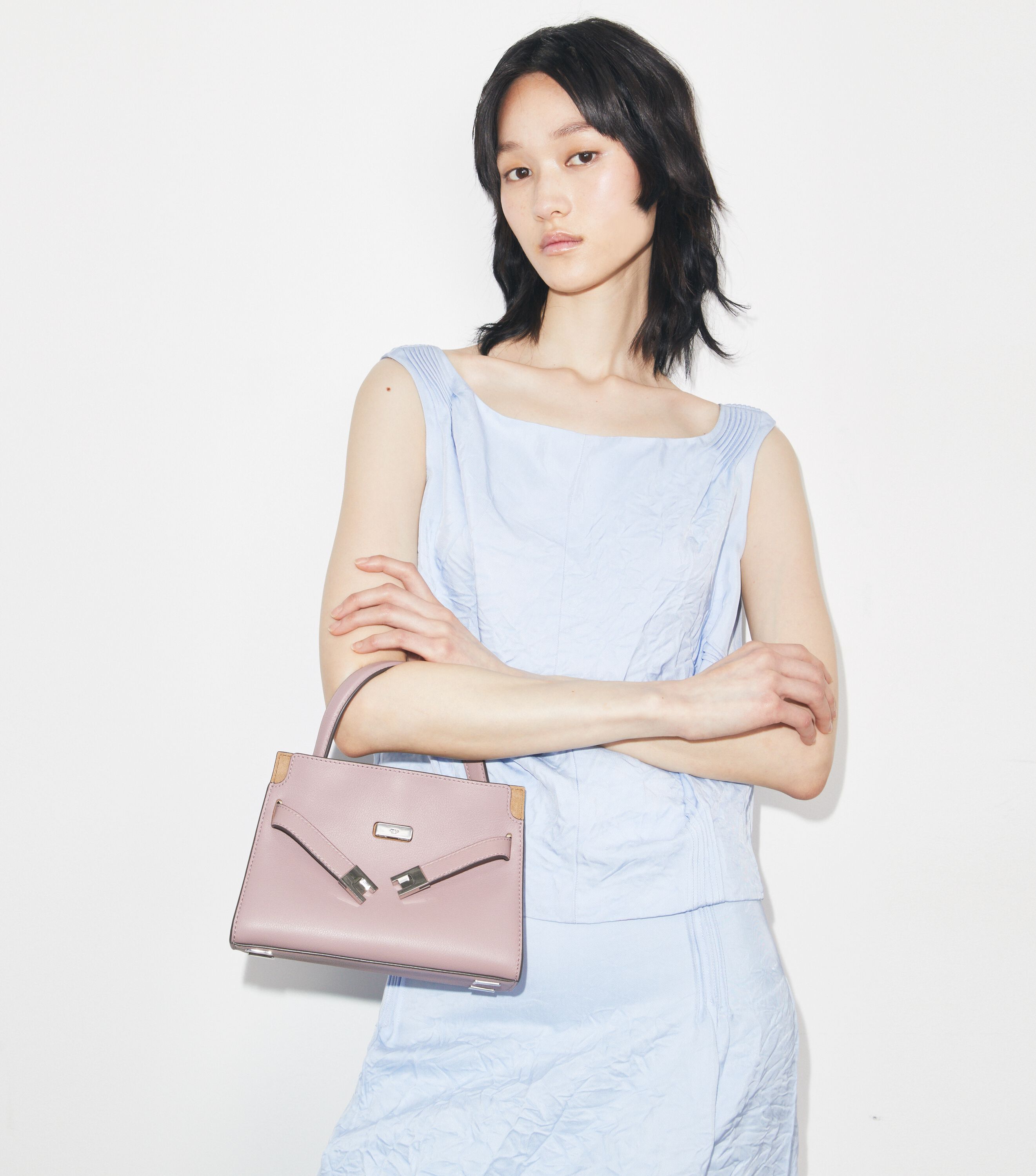 バッグ TORY BURCH Lee Radziwill Petite Lee Radziwill Double Bag, Light Mauve | Tory Burch UAE