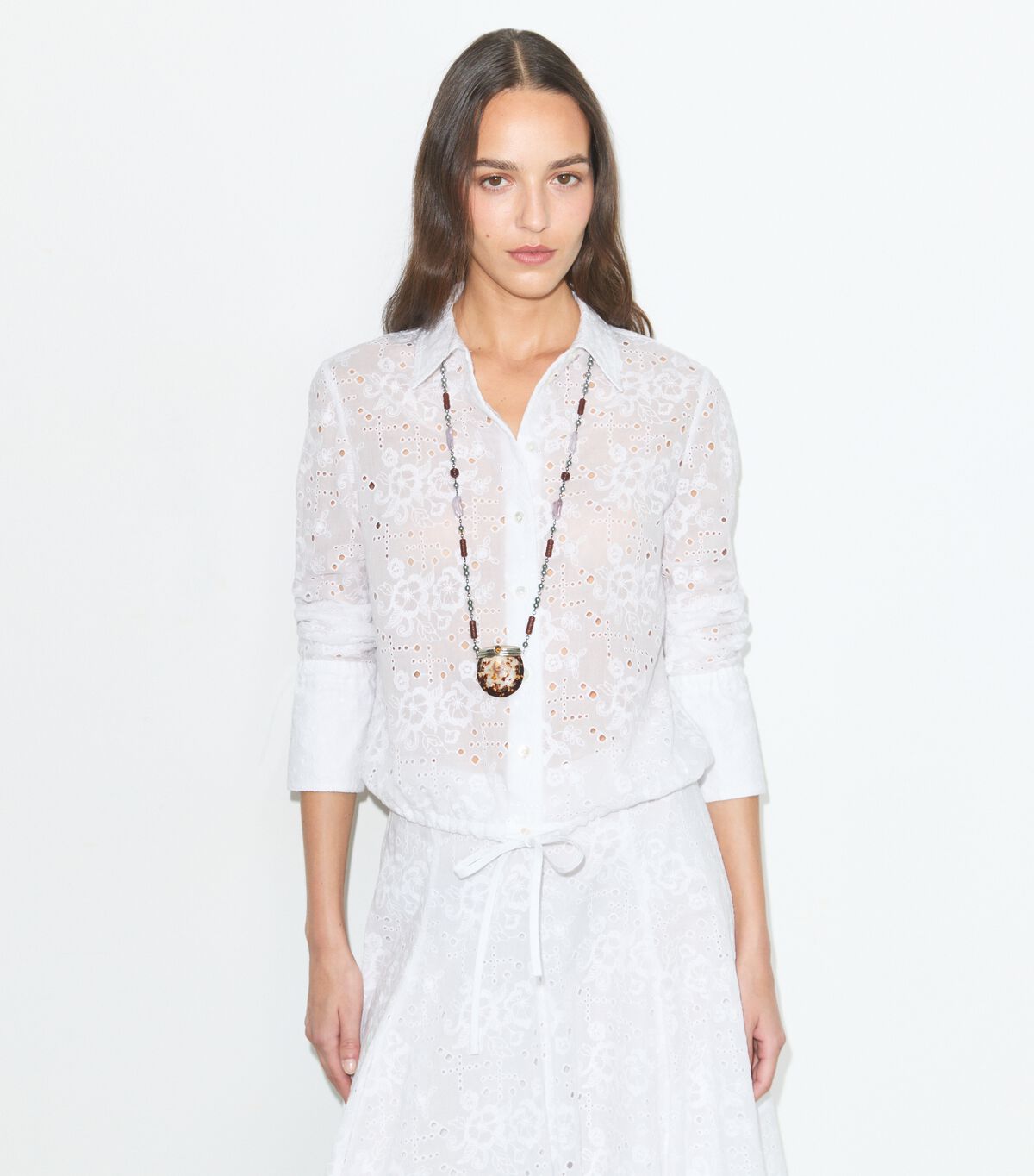 tory burch cotton eyelet blouse
