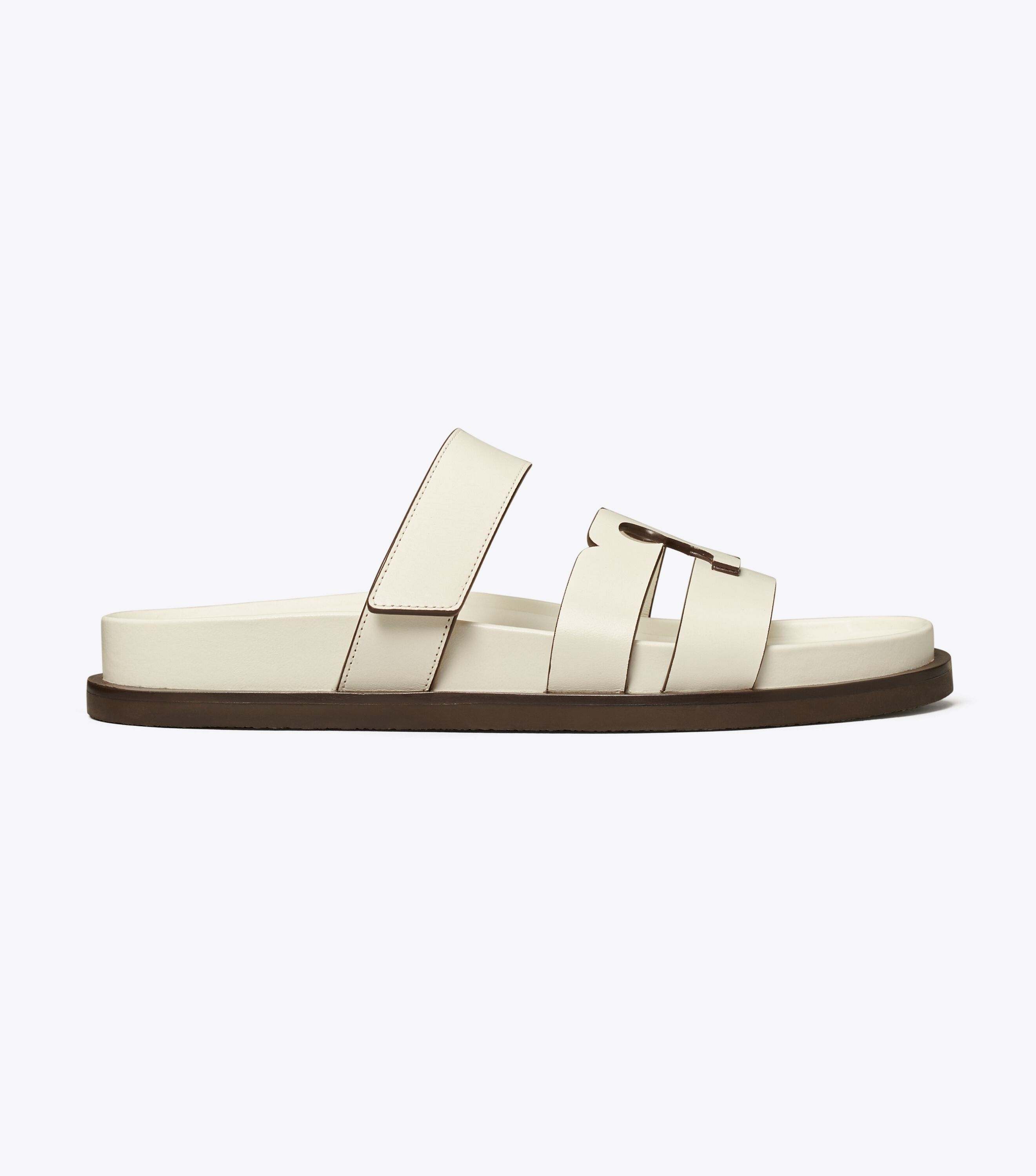サンダル・ミュール Tory Burch Ivory leather Ines Sport slippers (161636 104) Tory Burch Leather slides Ines | Women's Shoes | Vitkac