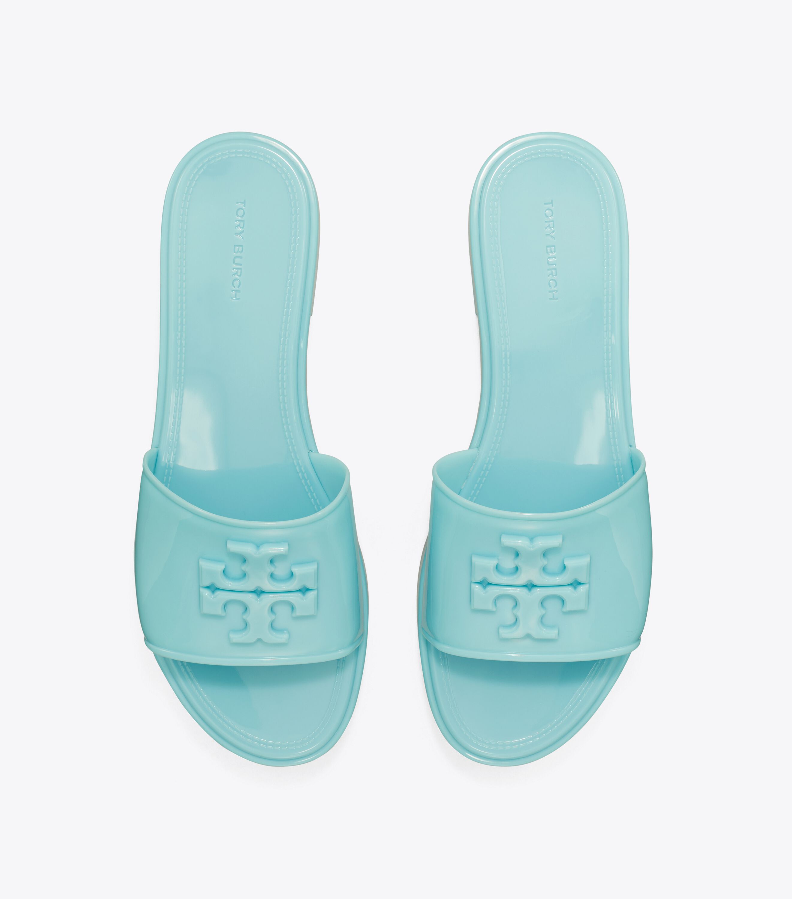 Tory burch logo jelly slides on sale