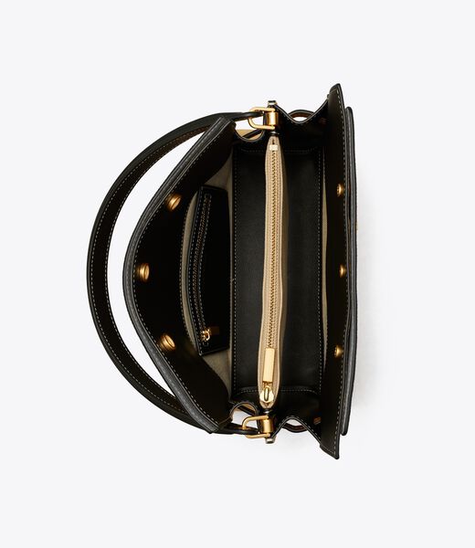 tory burch small lee radziwill pebbled double bag