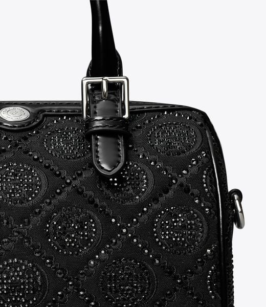 tory burch t monogram embellished petite barrel bag