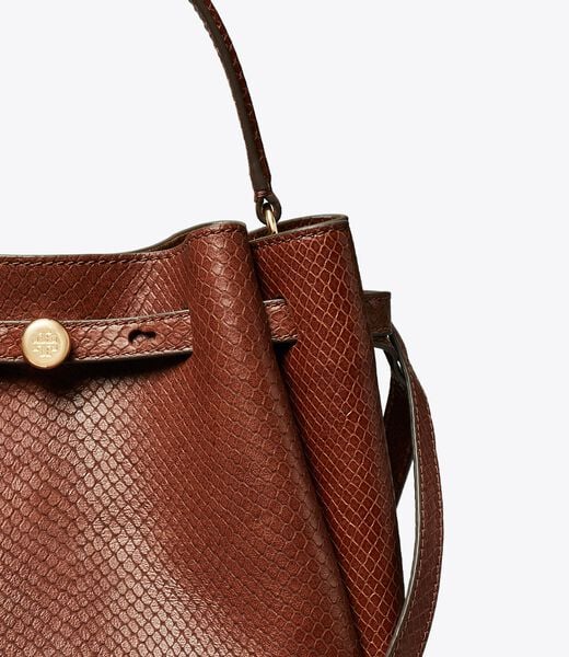 Romy Snake-Embossed Bucket Bag tory burch romy snake embossed bucket bag