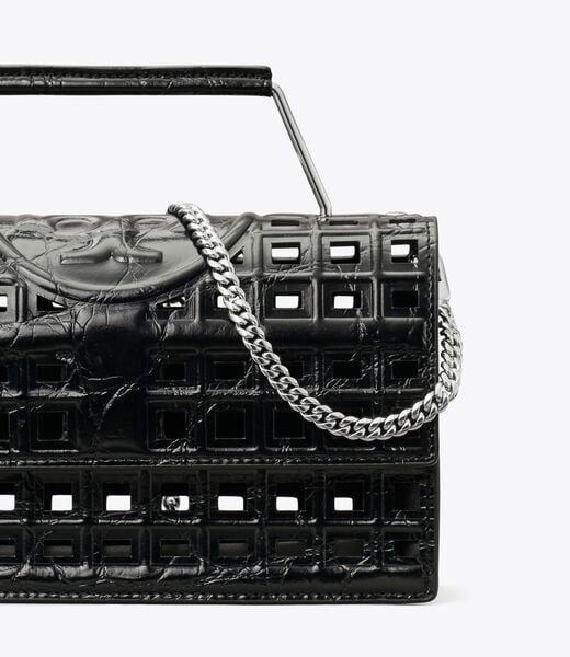 tory burch small fleming cage shoulder bag