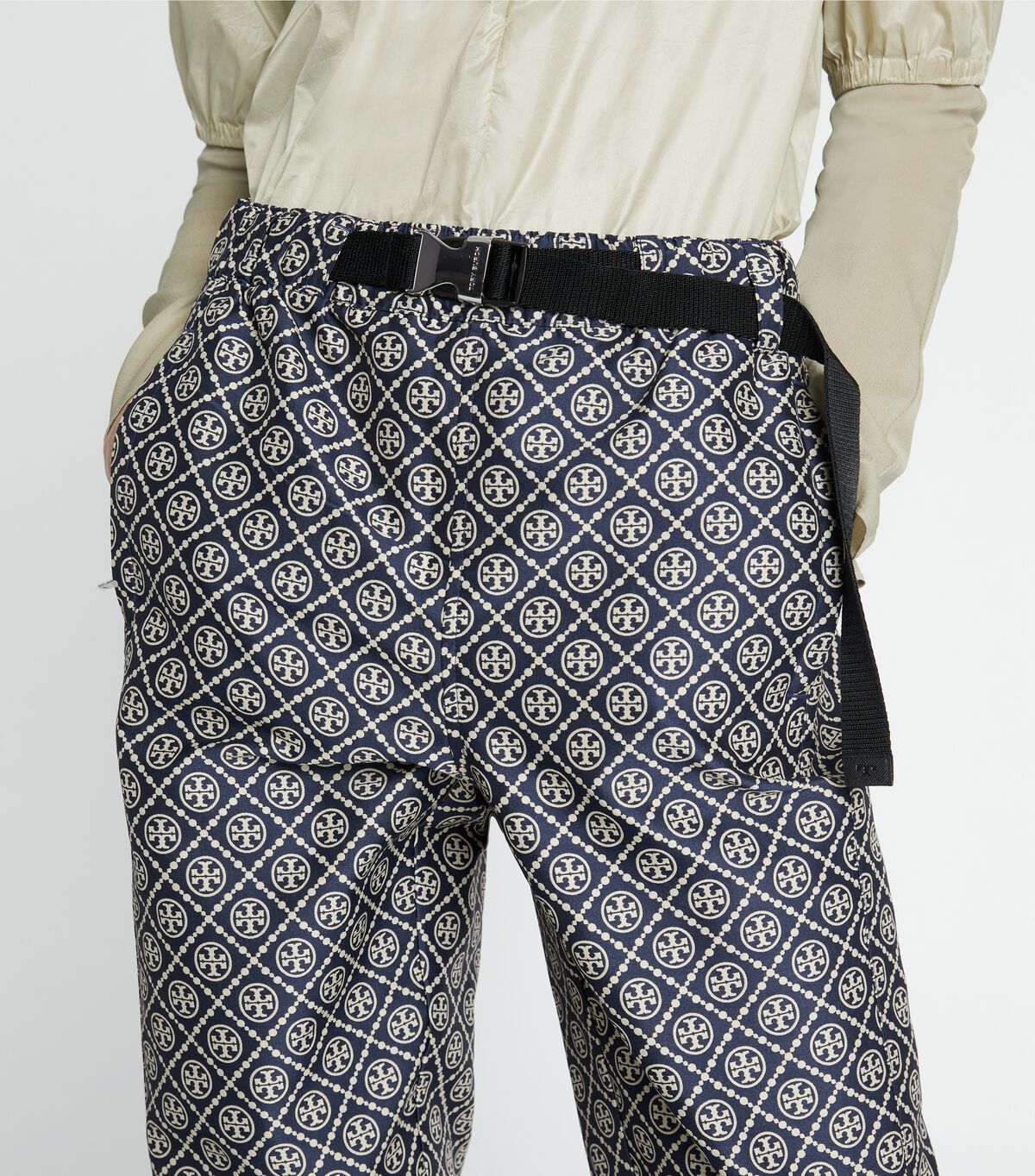 tory burch t monogram tech jacquard jogger