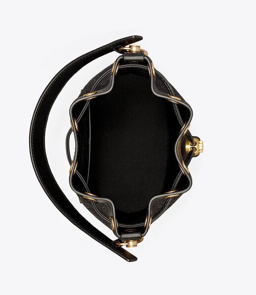 tory burch t monogram bucket bag