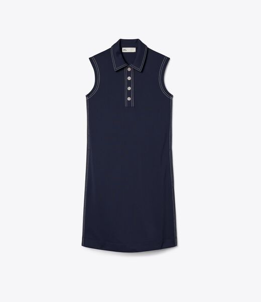 Contrast Stitch Polo Dress