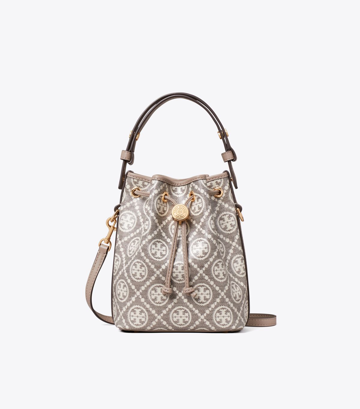 T Monogram Coated Jacquard Mini Bucket Bag tory burch t monogram coated jacquard mini bucket bag