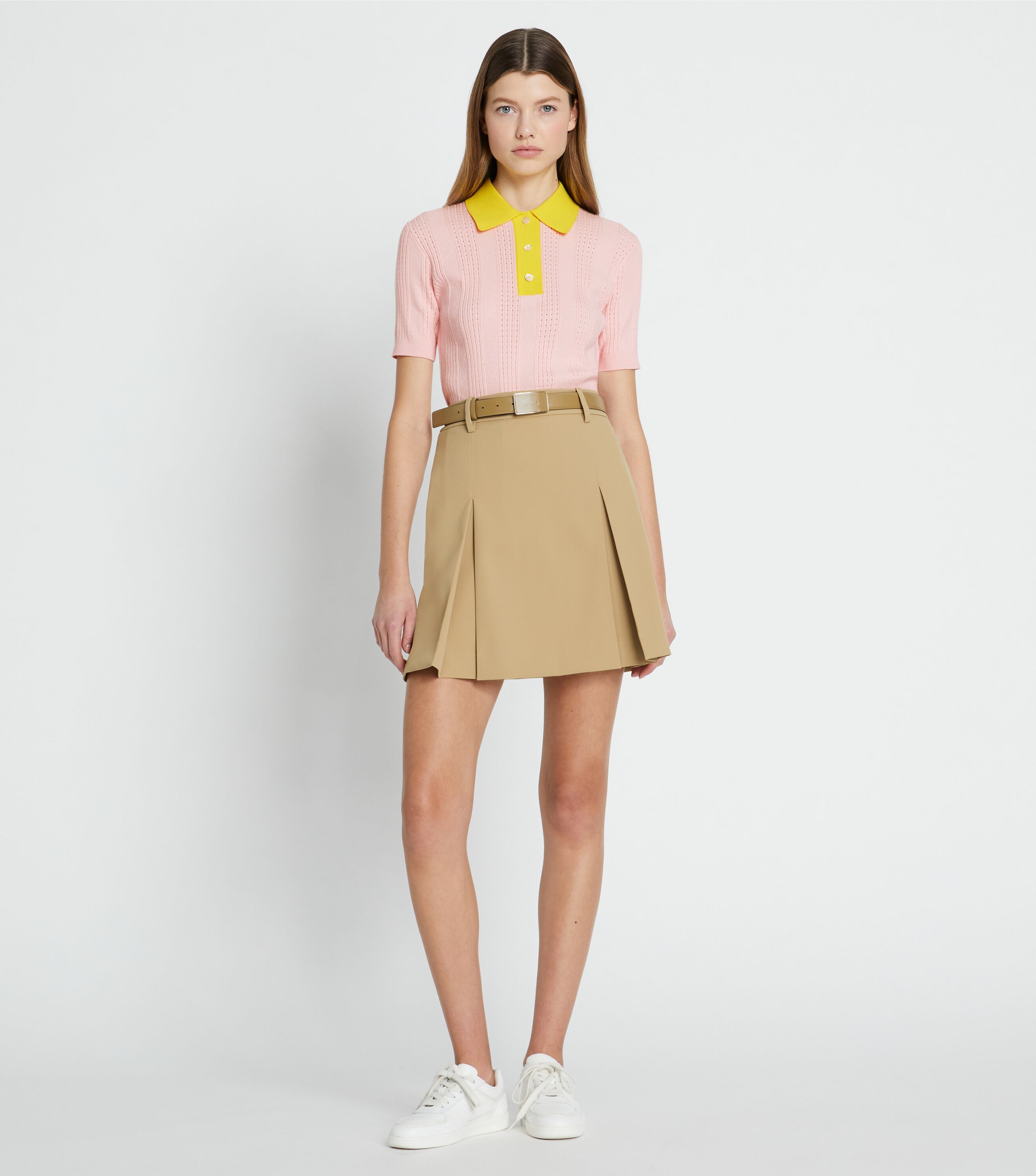 Tory Burch Pleated Front Nylon Golf Skirt Tory Burch UAE