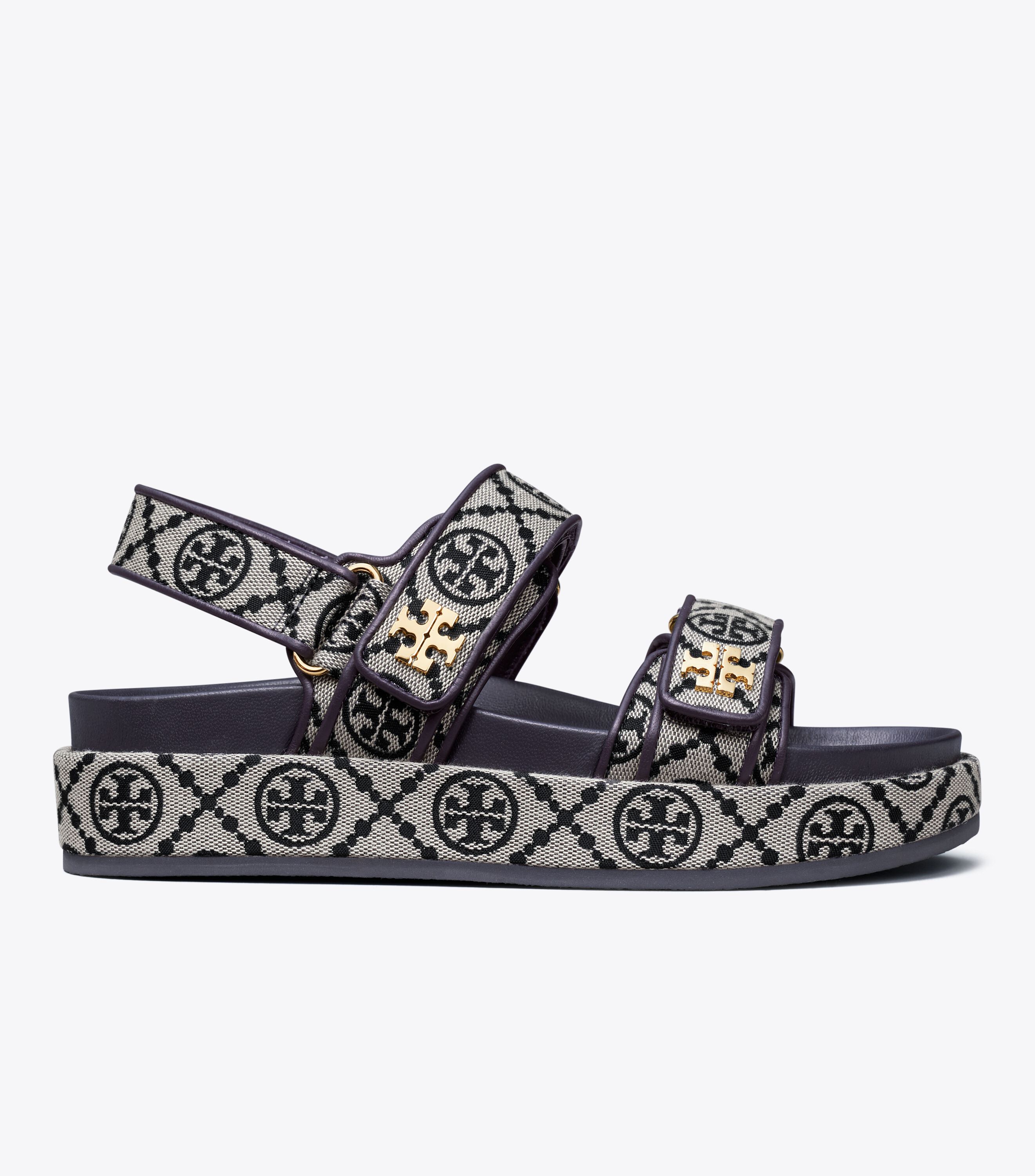 T Monogram Kira Sport Sandal, Perfect Navy | Tory Burch UAE