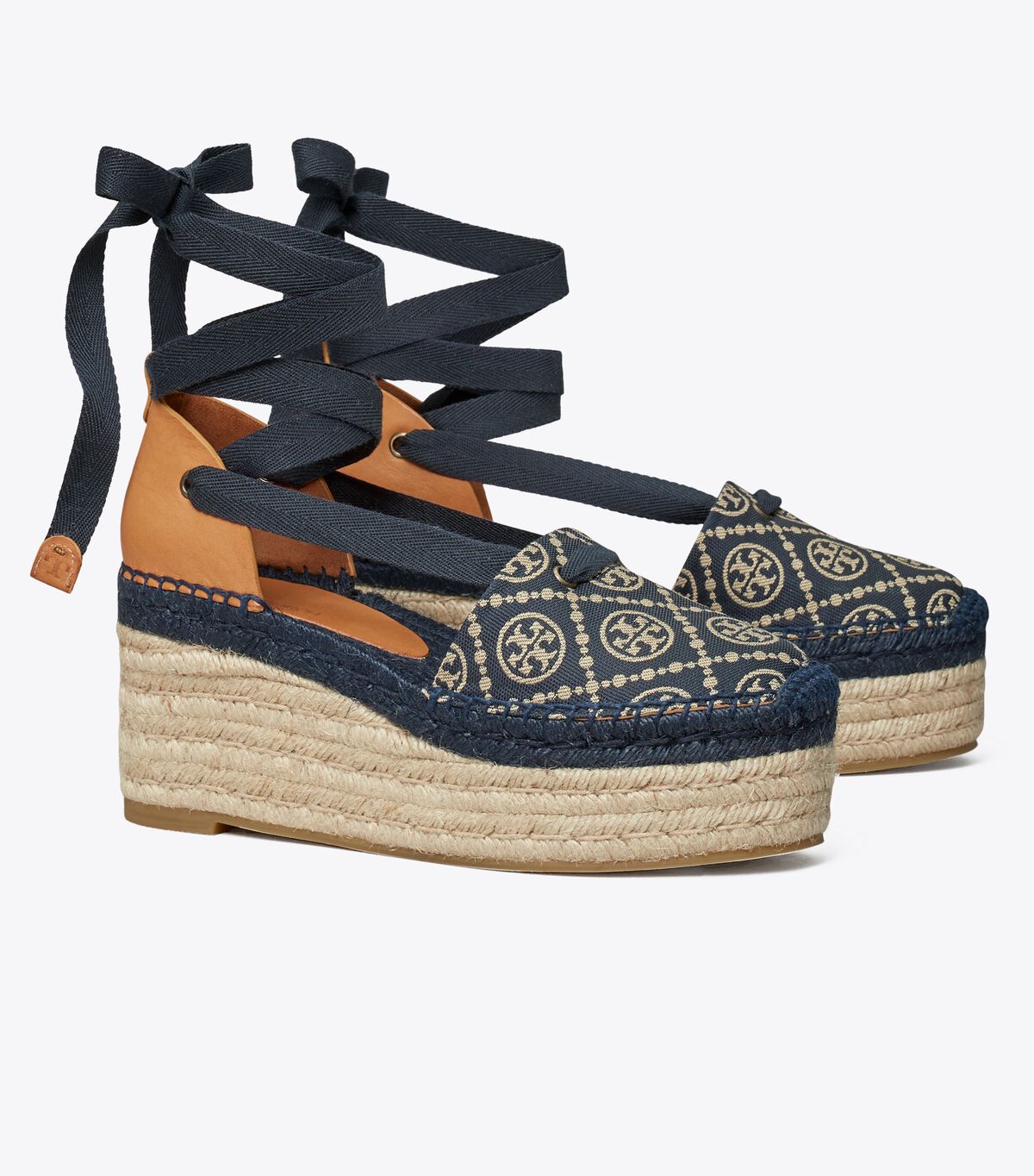tory burch t monogram espadrille wedge