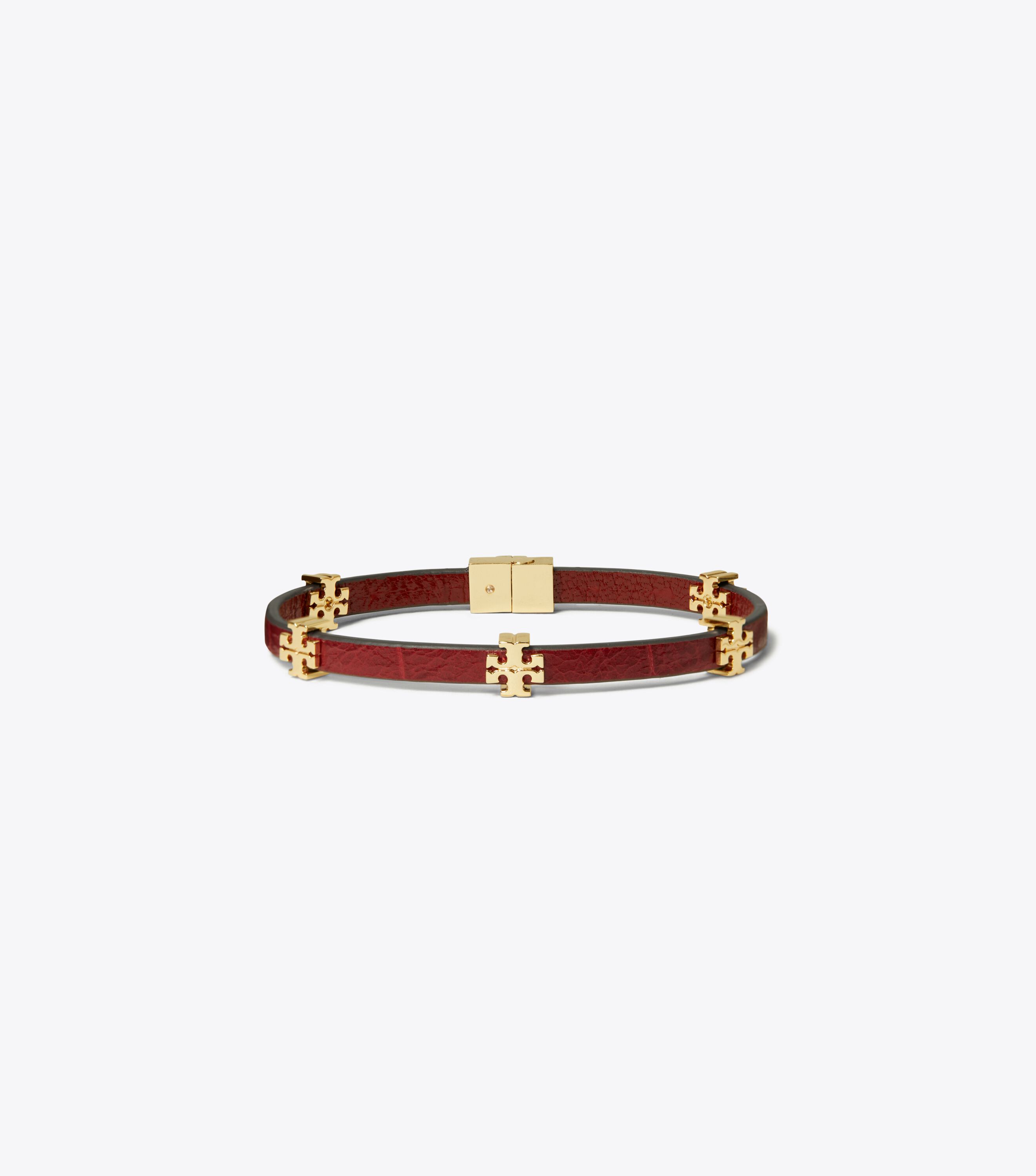 Eleanor Leather Bracelet Jewelry Watches Tory Burch