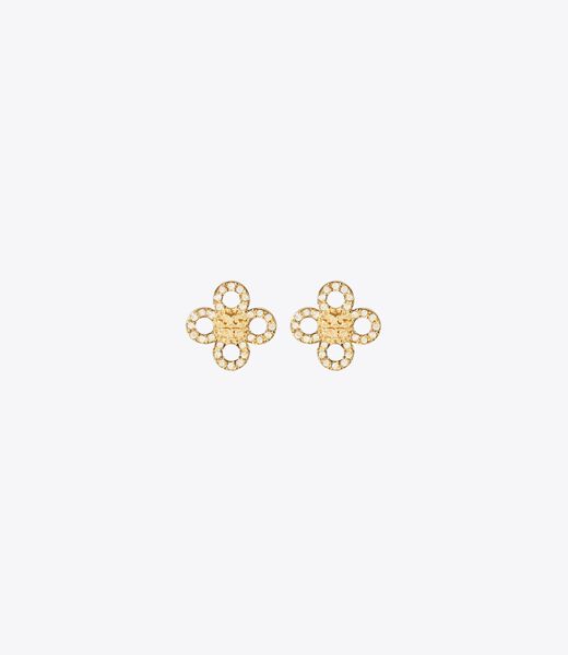 tory burch small kira clover pave stud