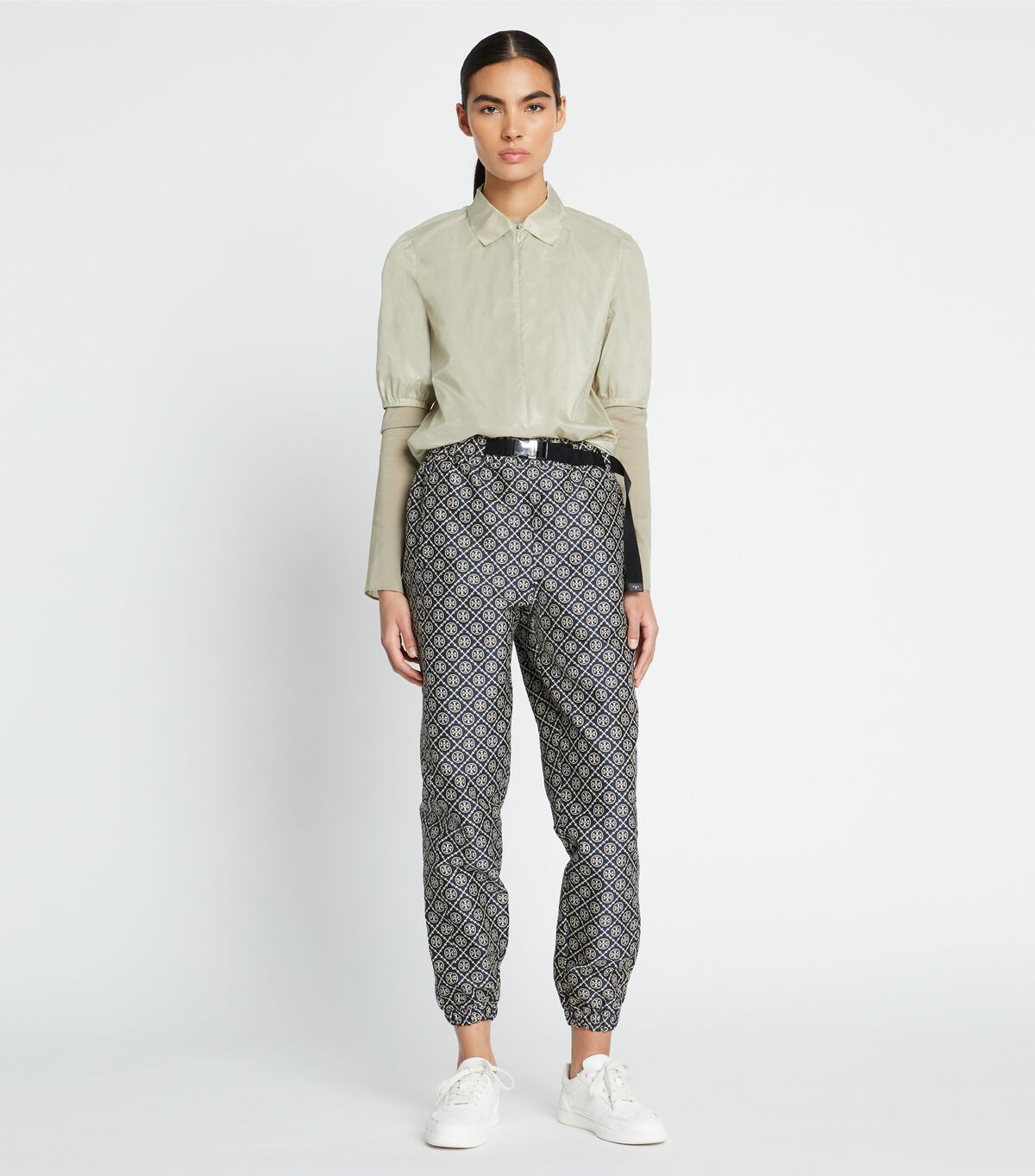 tory burch t monogram tech jacquard jogger