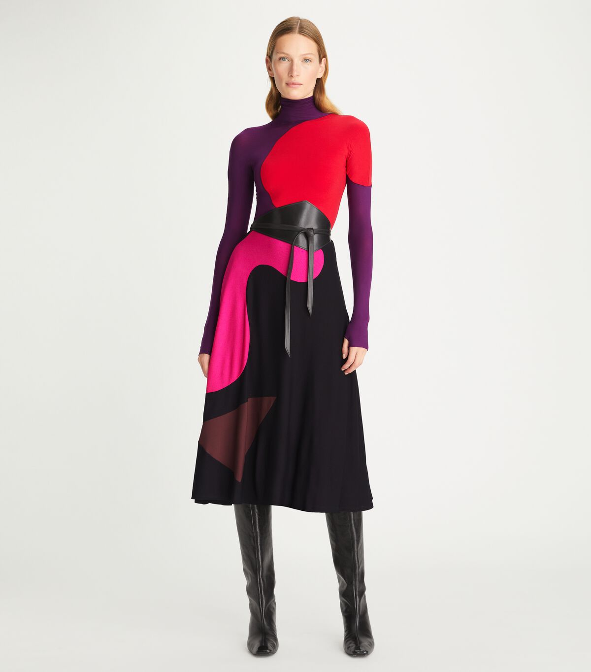 tory burch colorblock knit skirt