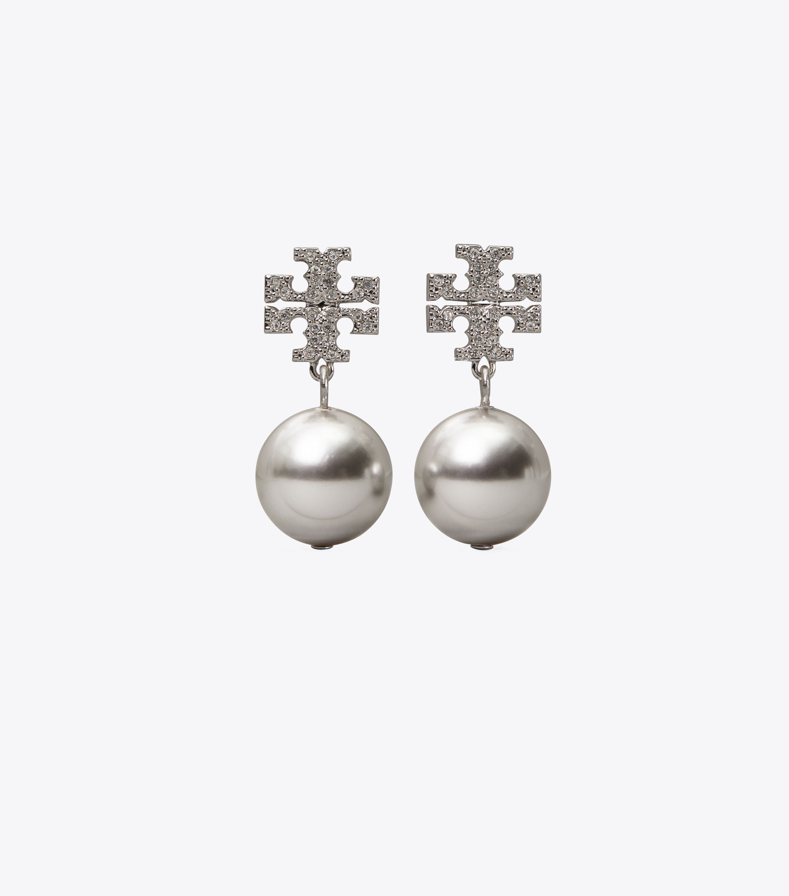 Tory burch logo pearl drop earring online