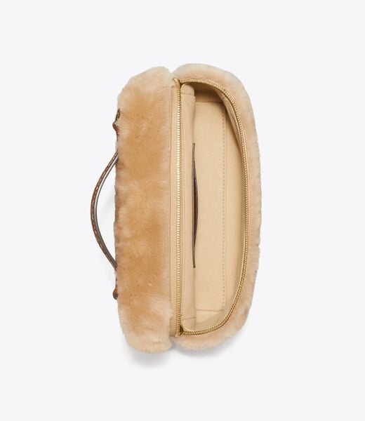 Romy Shearling Slim Top Handle Bag tory burch romy shearling slim top handle bag