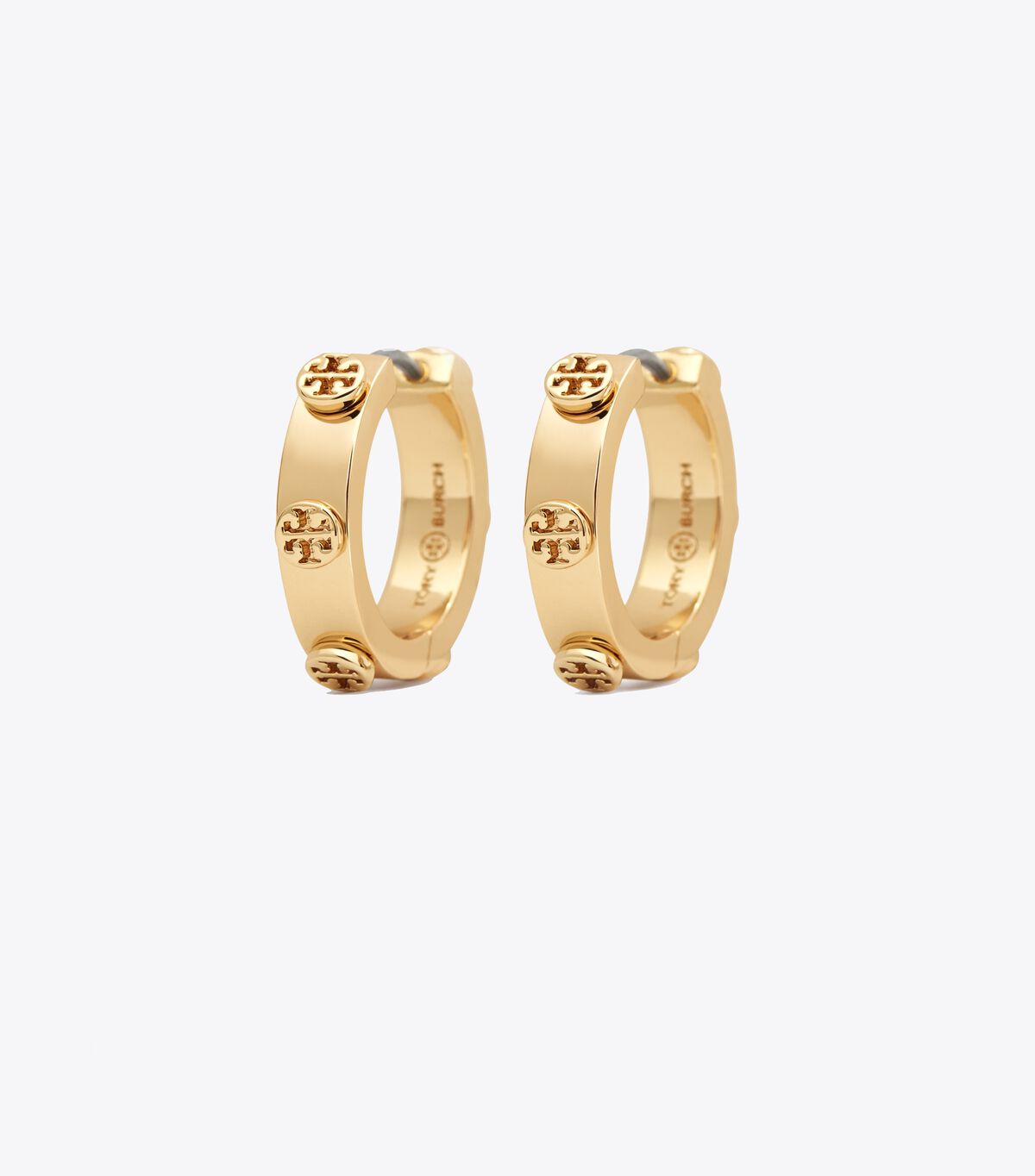 Logo Studded Huggie Earring