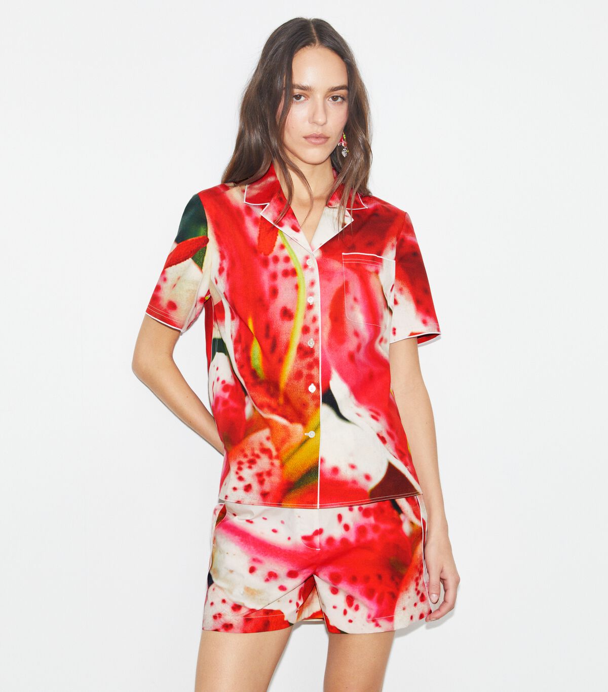 tory burch twill camp shirt