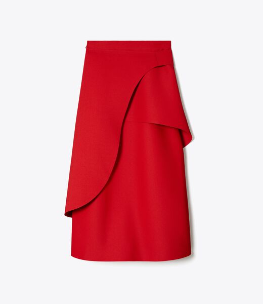 tory burch crepe wrap skirt