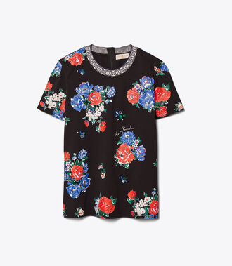 Floral Embellished T-Shirt | 883 | Tees & Tanks