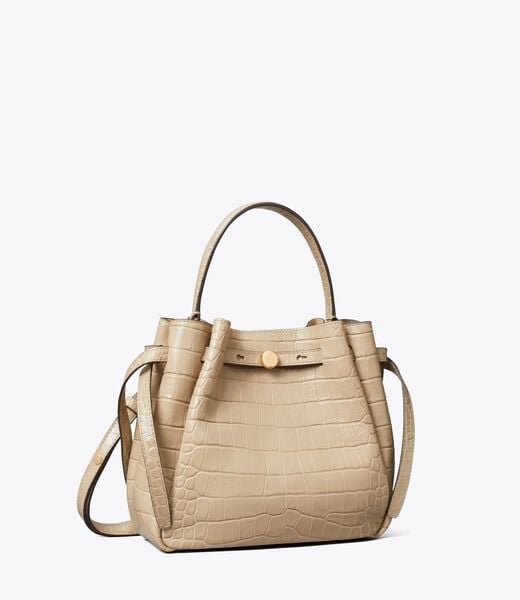 Romy Croc-Embossed Bucket Bag tory burch romy croc embossed bucket bag
