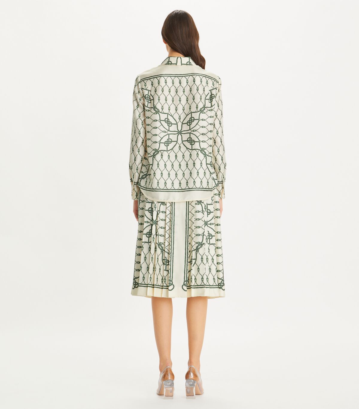 tory burch printed silk twill shirt