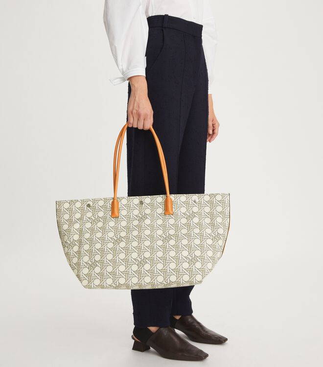 Canvas Basketweave Tote | Handbags | Tory Burch