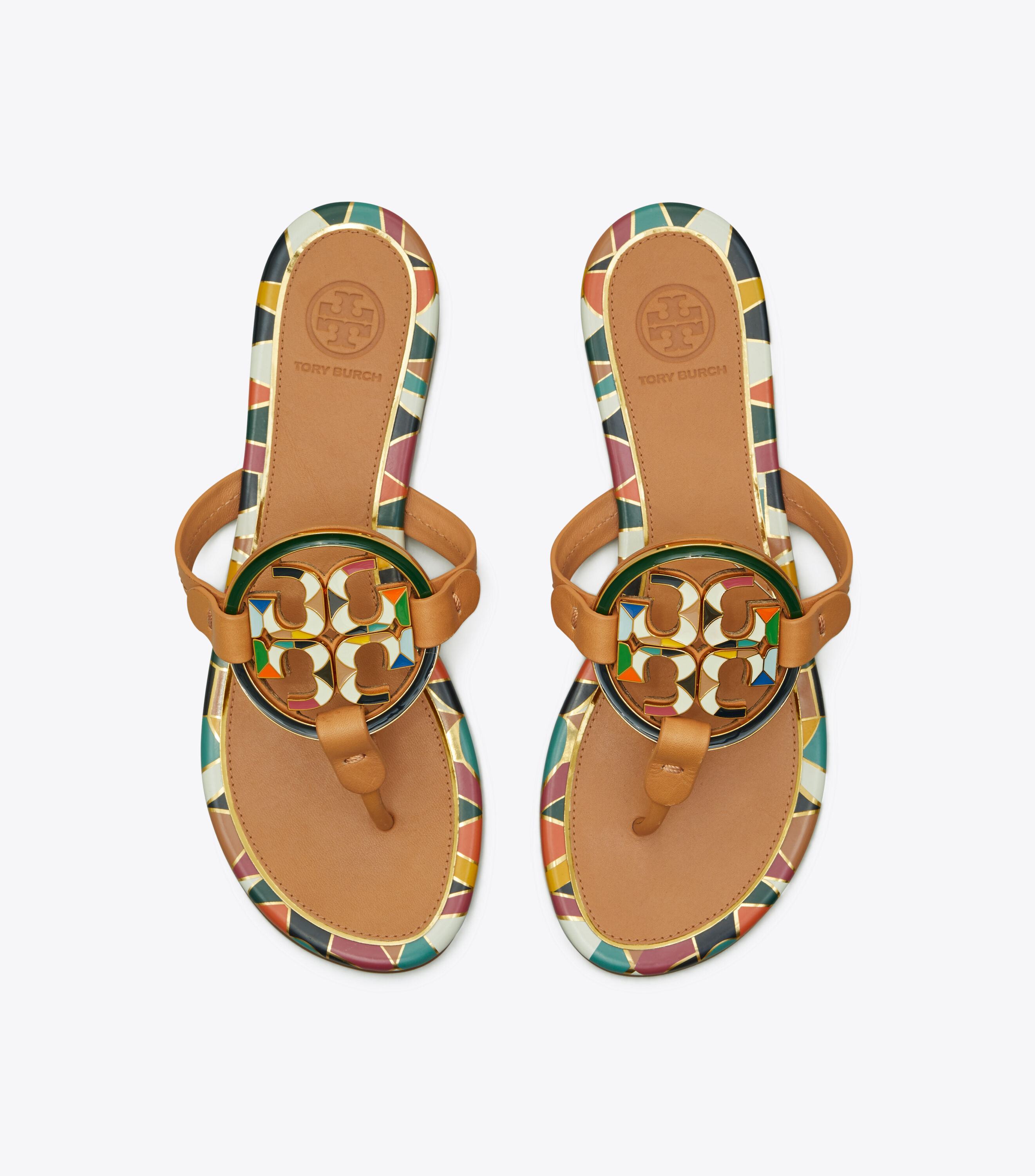 Miller Enamel Logo Sandal Leather Tory Burch Navigation Tory