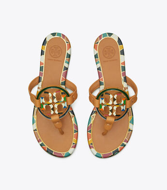 miller enamel leather thong sandals
