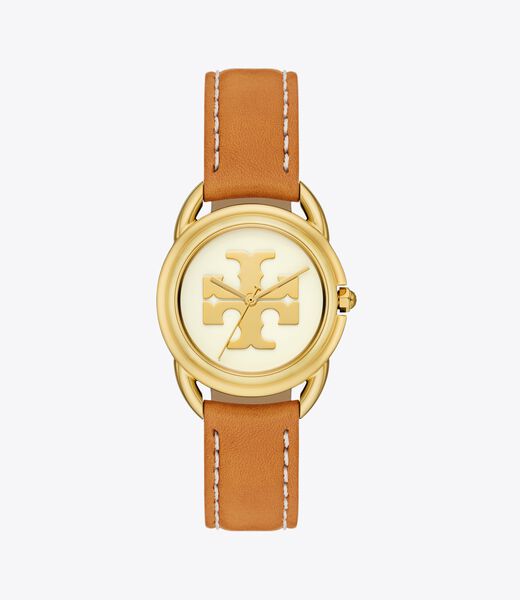 Miller Watch, Leather / Gold-Tone Stainless Steel