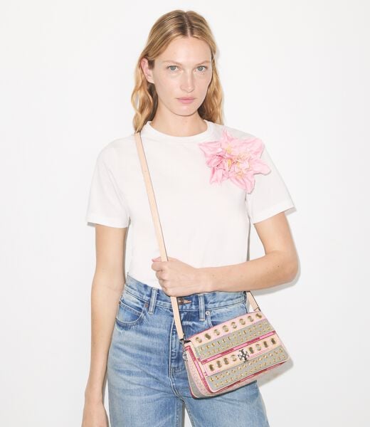 Small Charlie Embellished Shoulder Bag tory burch small charlie embellished shoulder bag