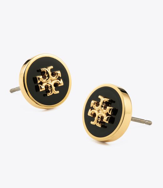 tory burch kira enamel circle stud earring