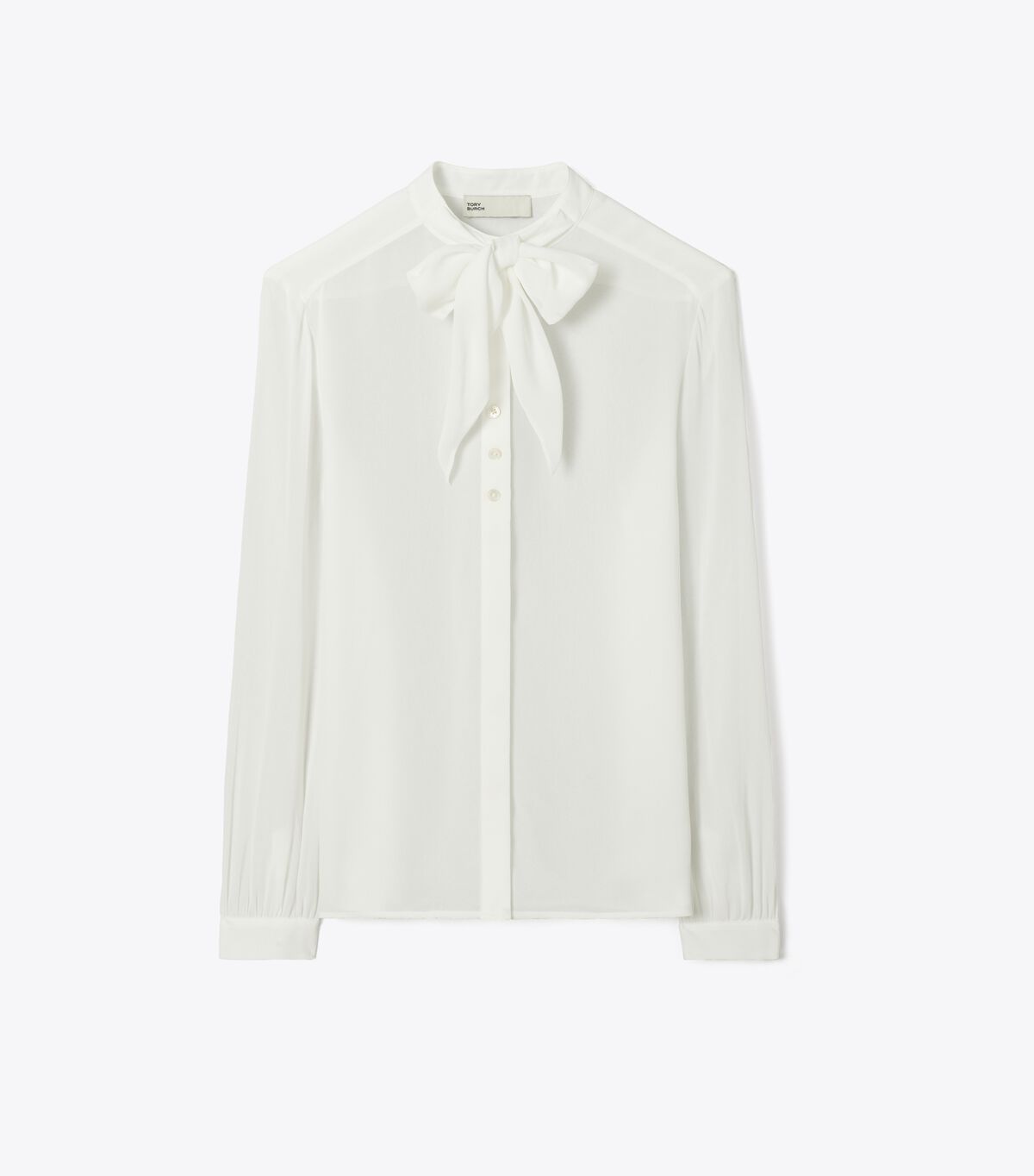 tory burch georgette bow blouse