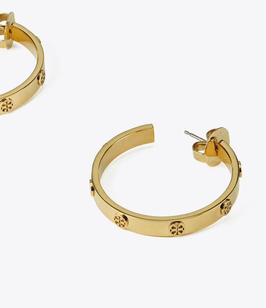 tory burch miller stud hoop earrings