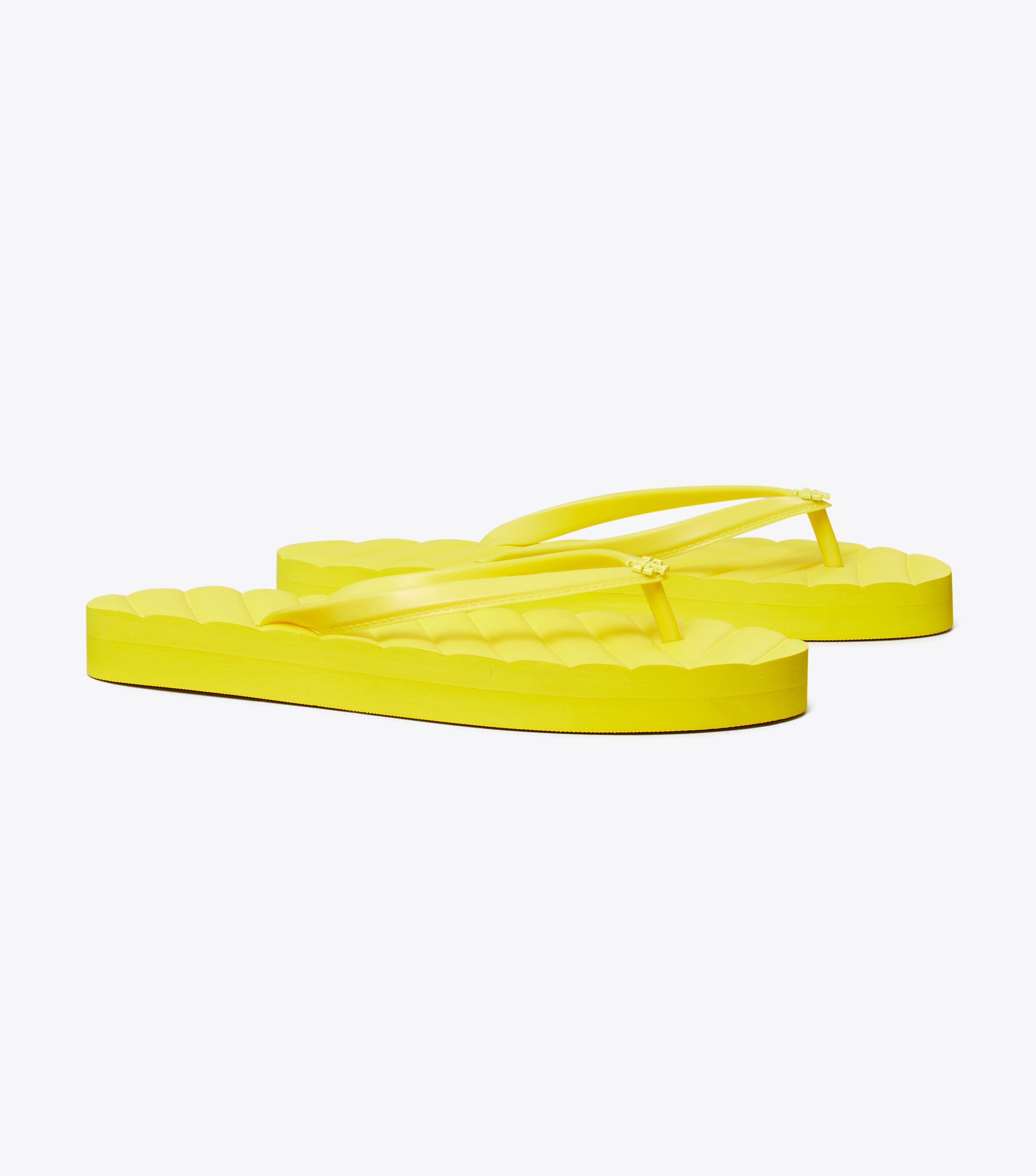 Tory burch yellow flip flops outlet