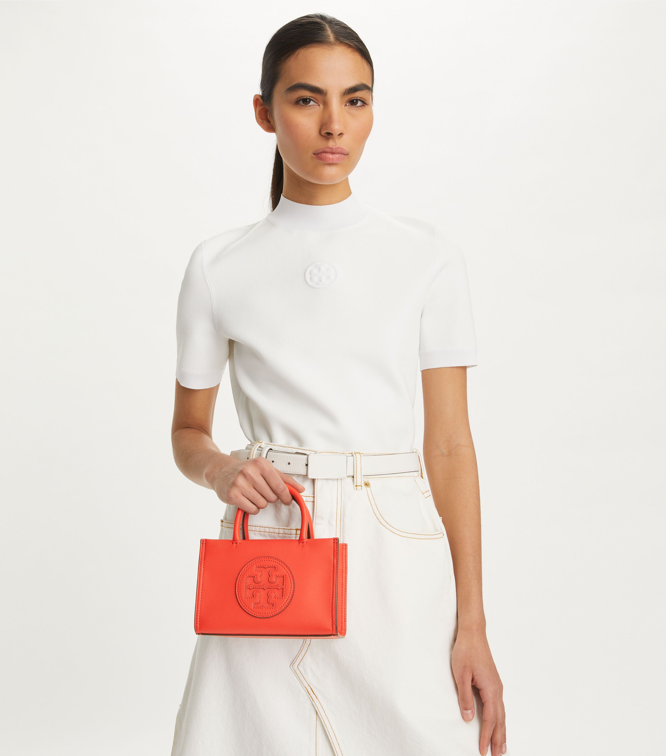 Mini Ella Bio Tote, Warm Fire | Tory Burch UAE