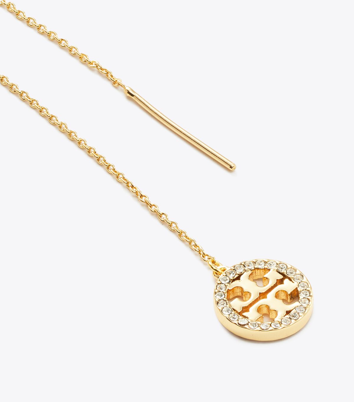 Icon Pavé Threader Earrings tory burch icon pav threader earrings