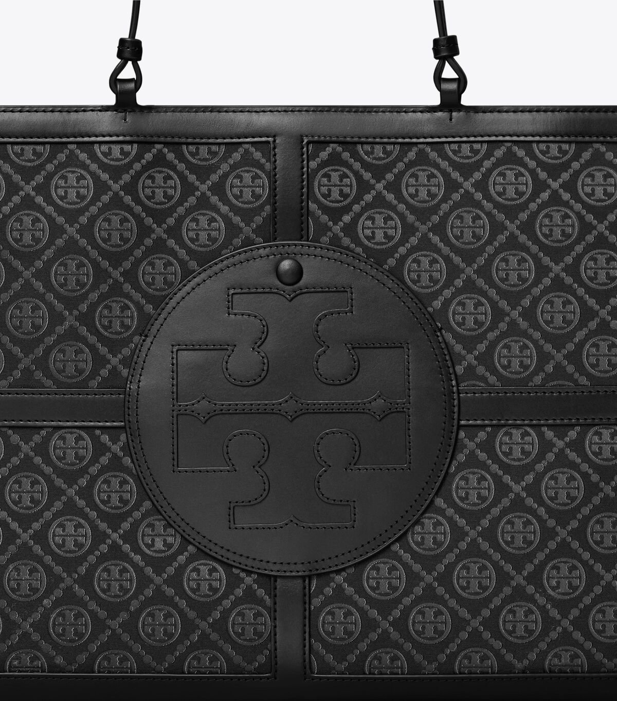 tory burch t monogram ella quadrant tote