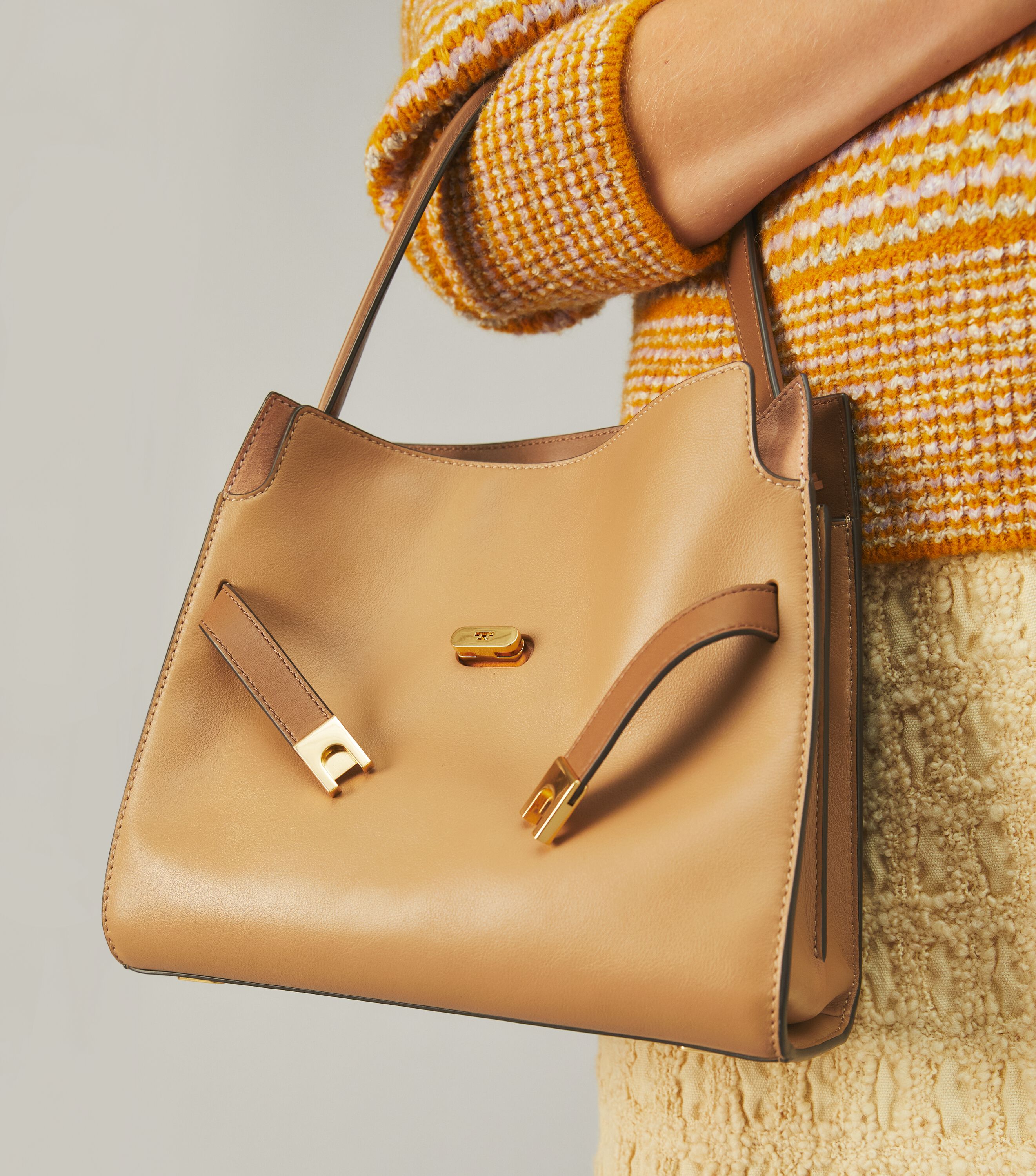 Tory burch lee radziwill double bag tiramisu discount