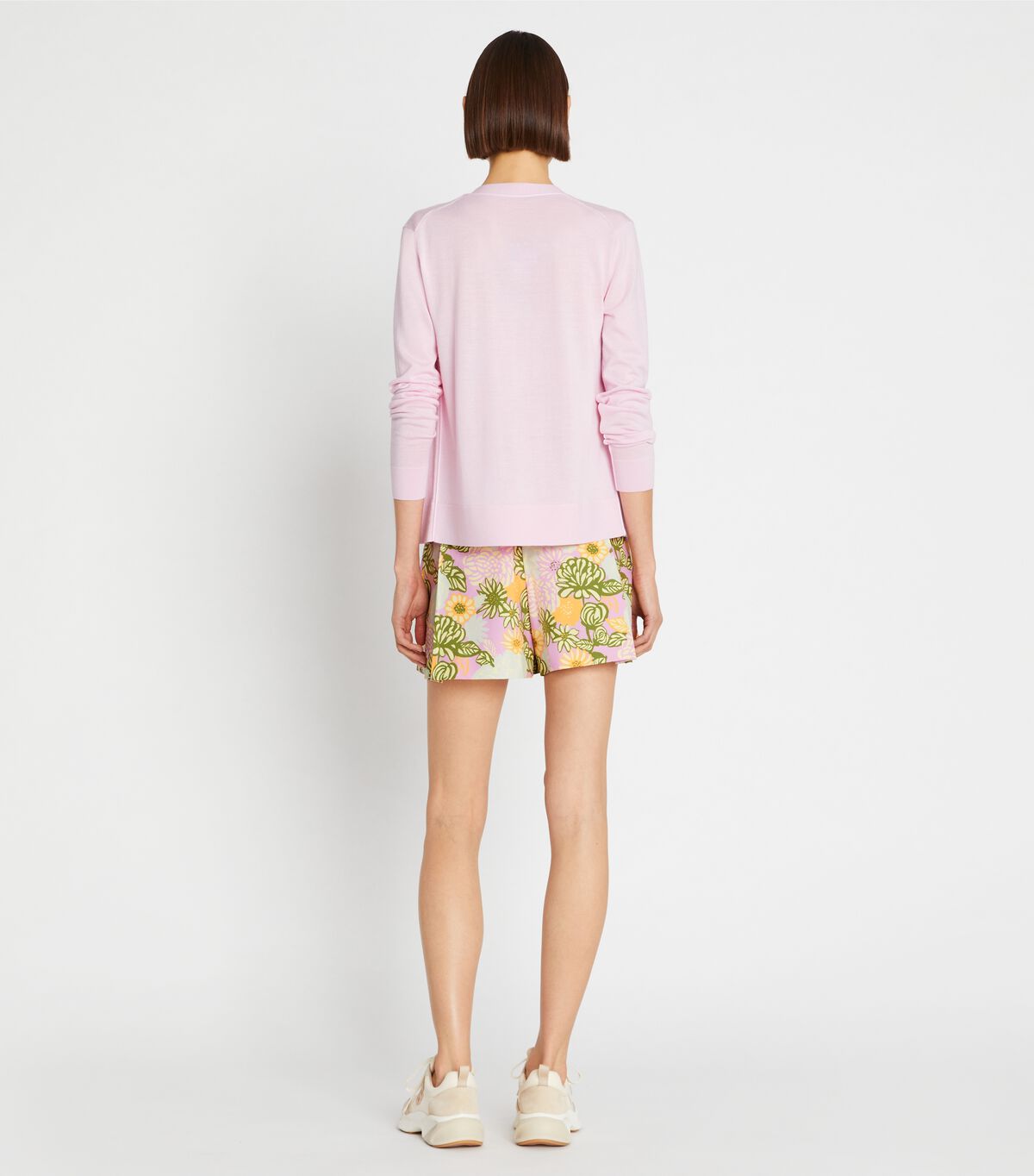 tory burch printed box pleat skort