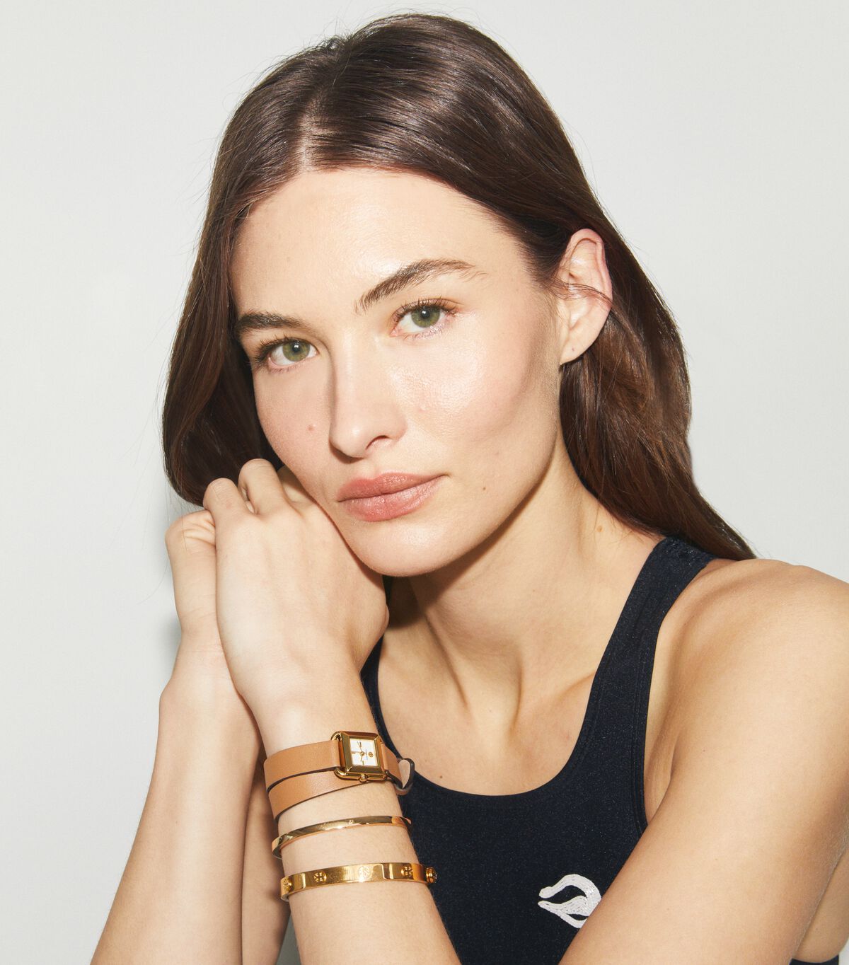 tory burch miller stud hinge bracelet 7mm
