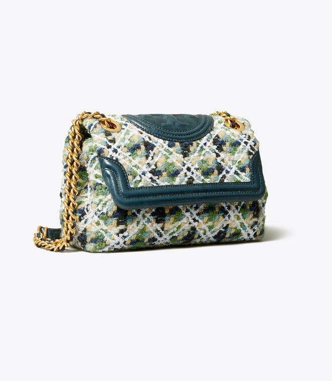 Fleming Soft Tweed Small Convertible Shoulder Bag Tory Burch UAE