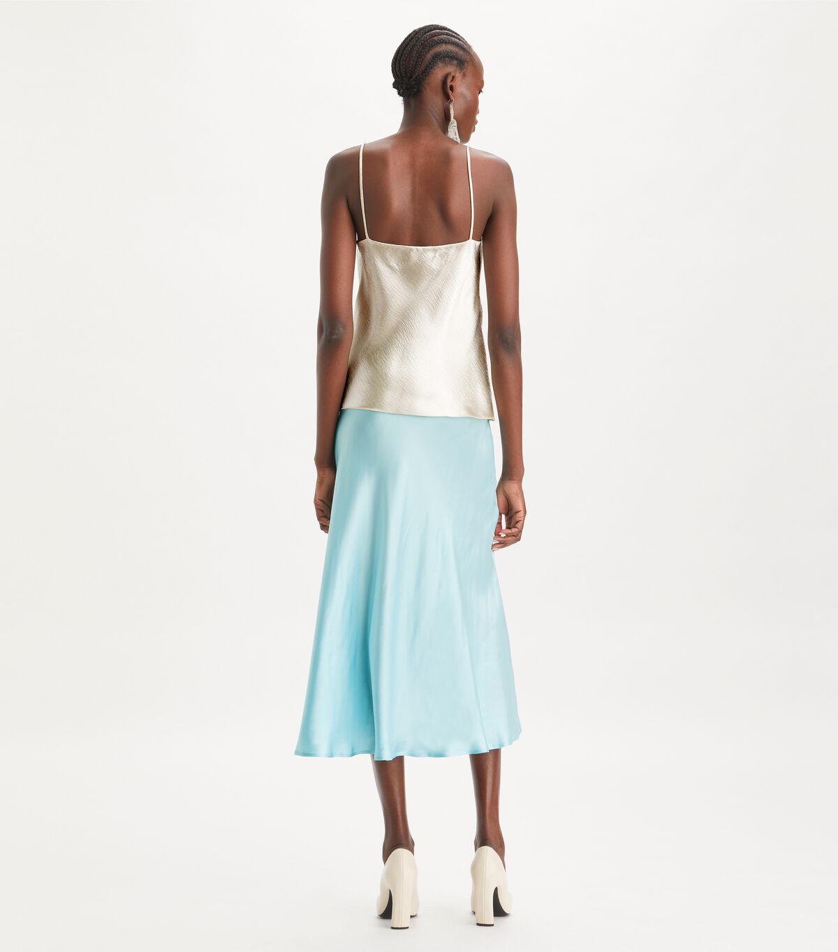 tory burch satin skirt