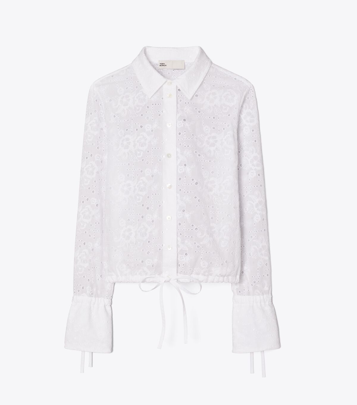 tory burch cotton eyelet blouse