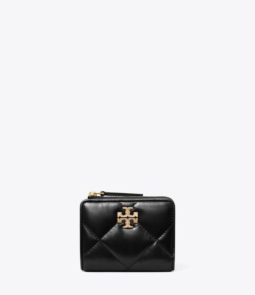 tory burch kira diamond quilt pave logo bi fold wallet