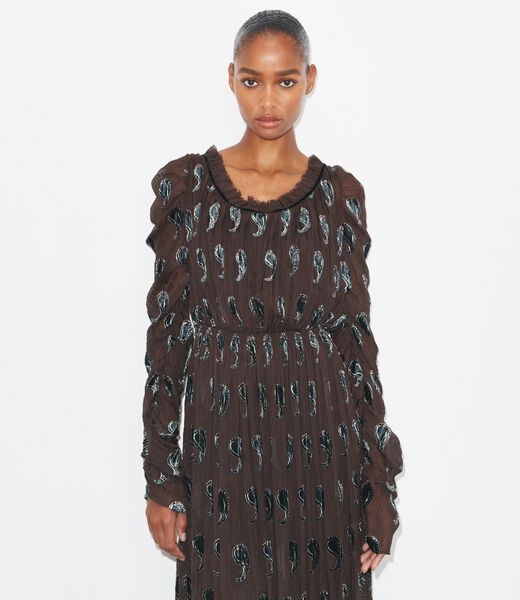 tory burch ruched velvet dress