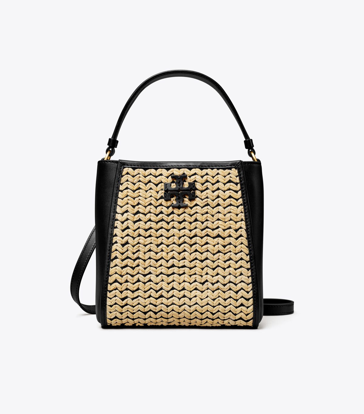 tory burch small mcgraw raffia bucket bag