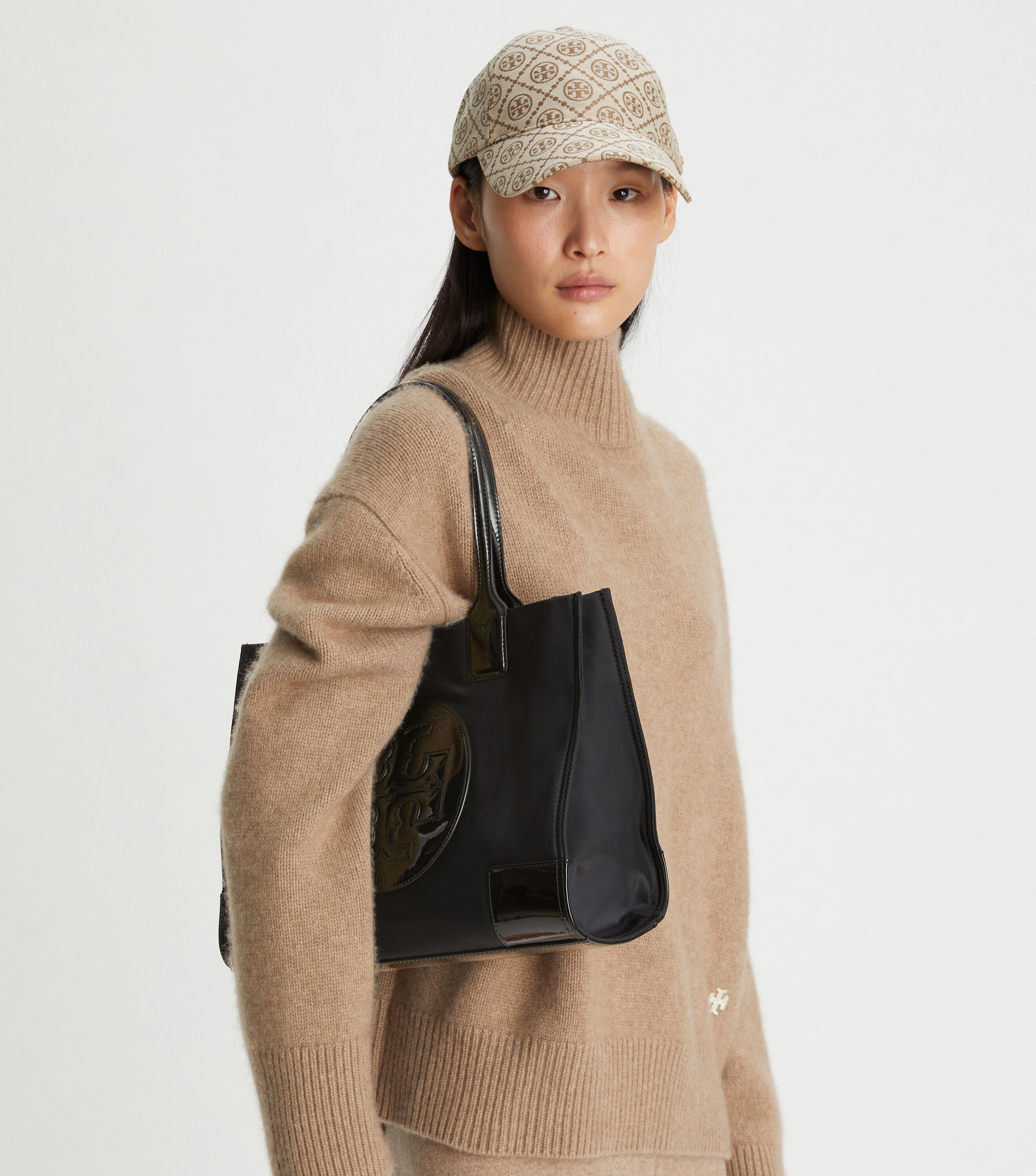 バッグ Tory Burch ELLA SMALL TOTE Small Ella Tote Bag, Black | Tory Burch UAE